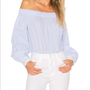 Elizabeth and James pinstripe shirt. Size small